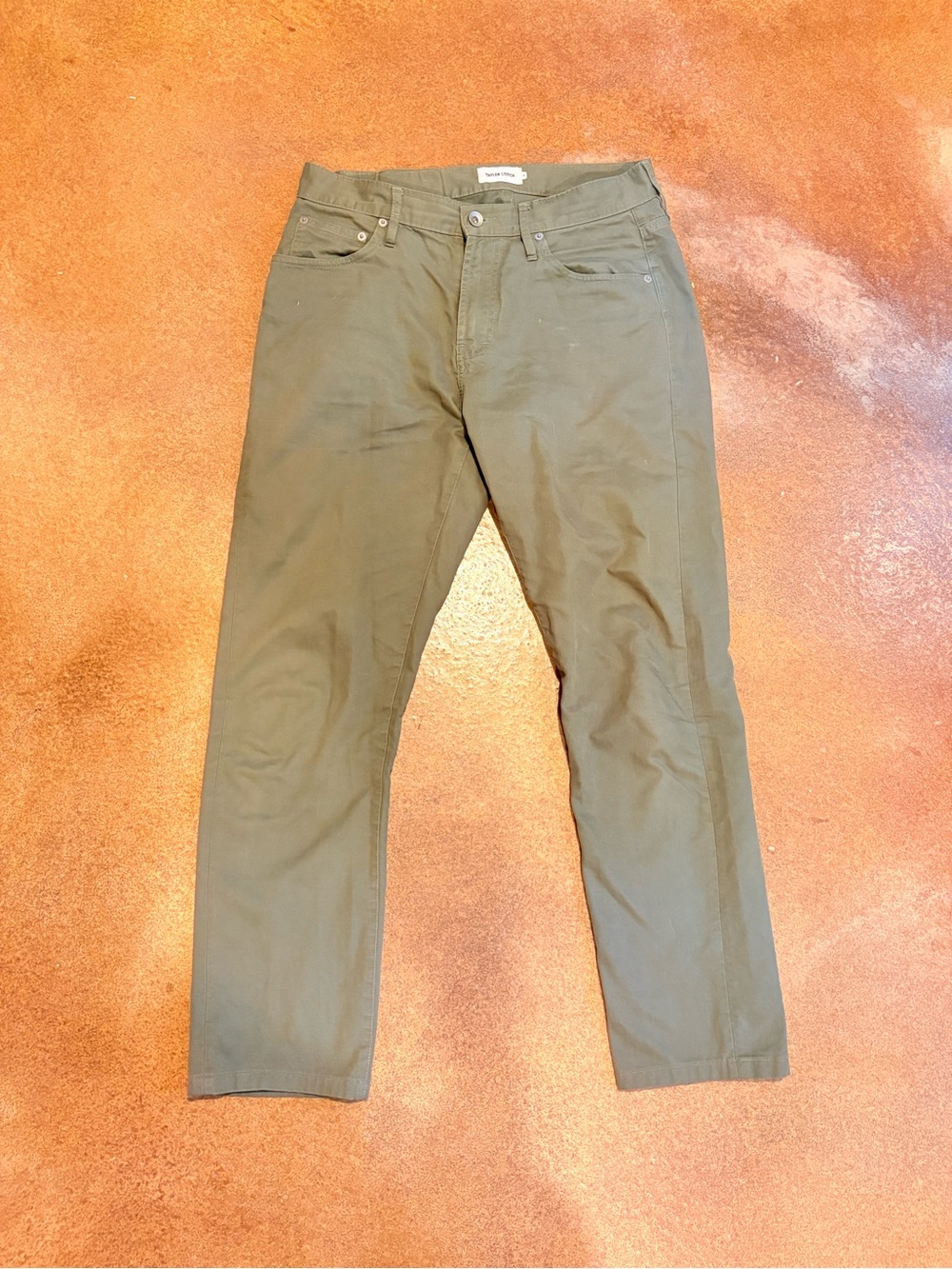 Taylor Stitch Slim All Day Pant in Olive Bedford Cord